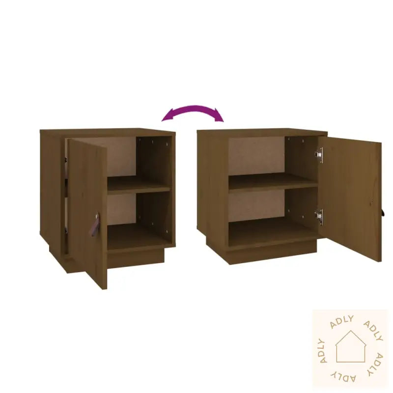 Nattbord Honningbrun 40X34X45 Cm Heltre Furu