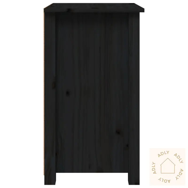 Nattbord 2 Stk Svart 40X35X61,5 Cm Heltre Furu
