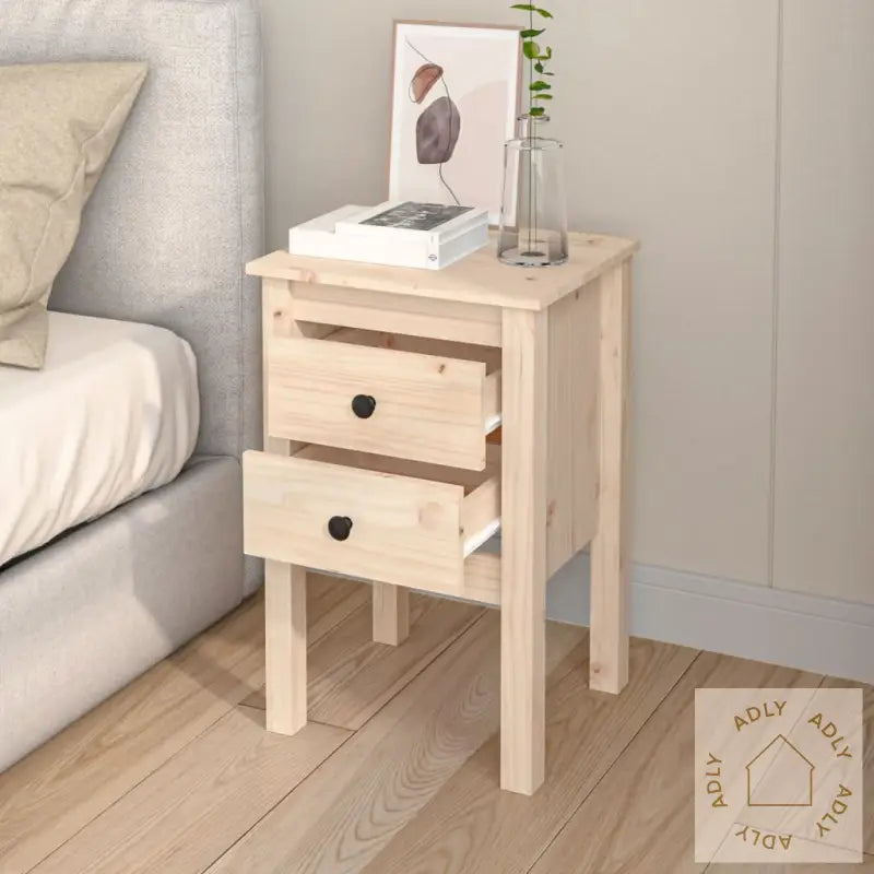 Nattbord 2 Stk 40X35X61,5 Cm Heltre Furu