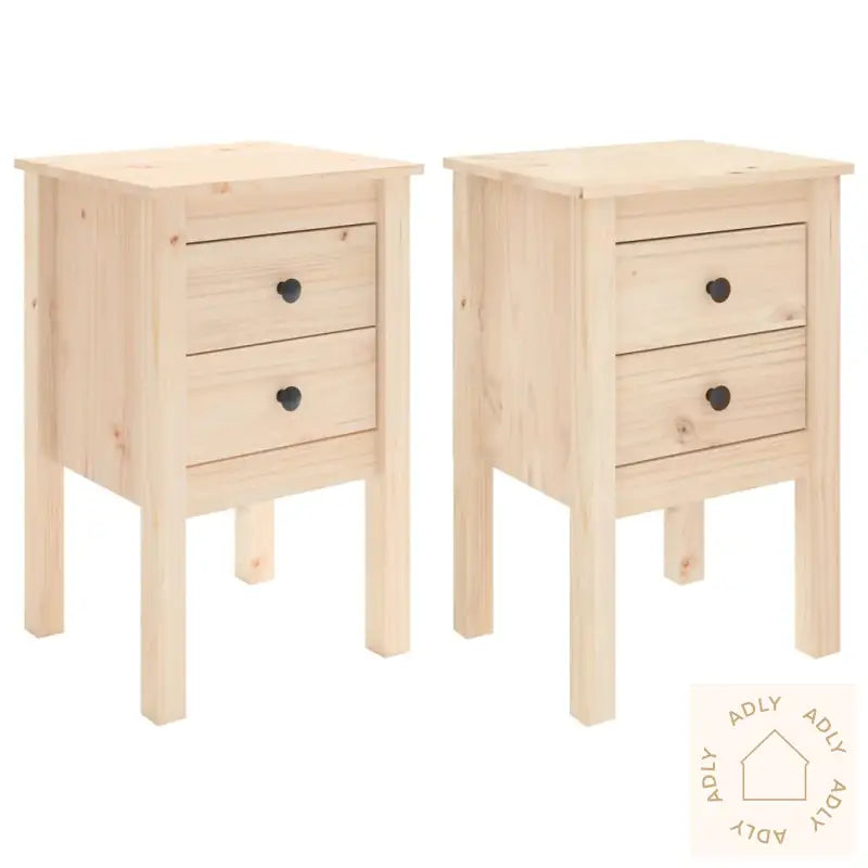 Nattbord 2 Stk 40X35X61,5 Cm Heltre Furu