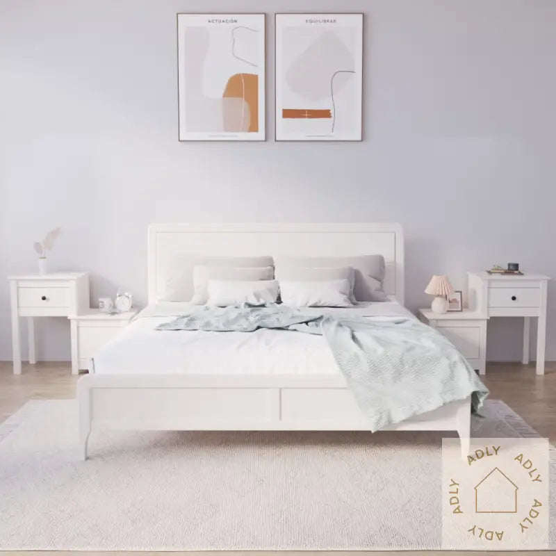 Nattbord 2 Stk Hvit 79,5X38X65,5 Heltre Furu