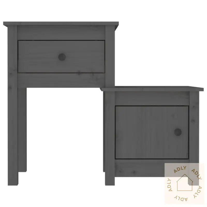 Nattbord Grå 79,5X38X65,5 Heltre Furu