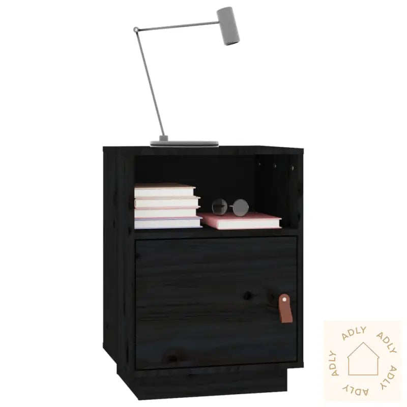 Nattbord Svart 40X34X55 Heltre Furu