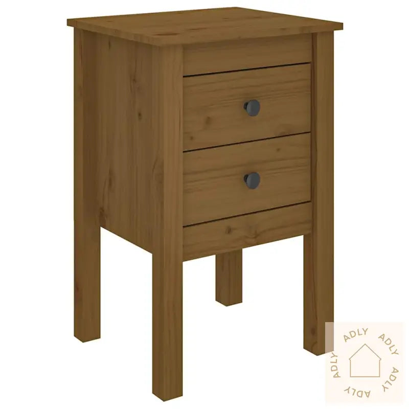Nattbord 2 Stk Honningbrun 40X35X61 Cm Heltre Furu