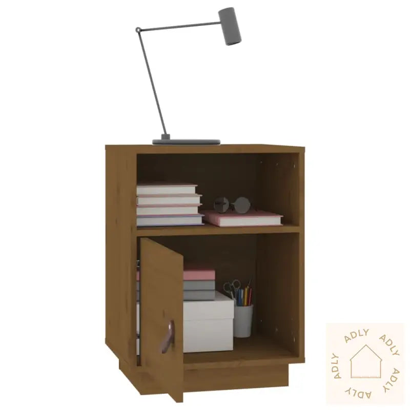 Nattbord 2 Stk Honningbrun 40X34X55 Cm Heltre Furu