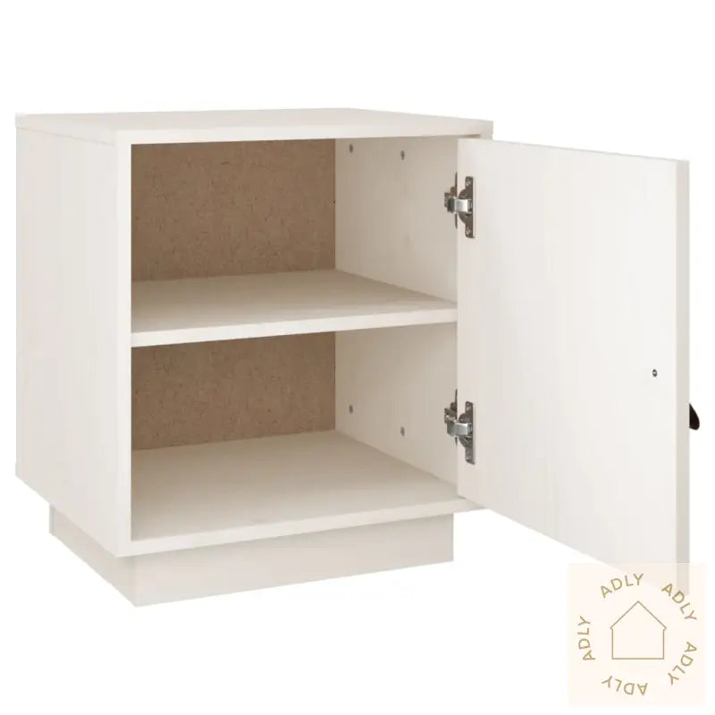 Nattbord Hvit 40X34X45 Cm Heltre Furu
