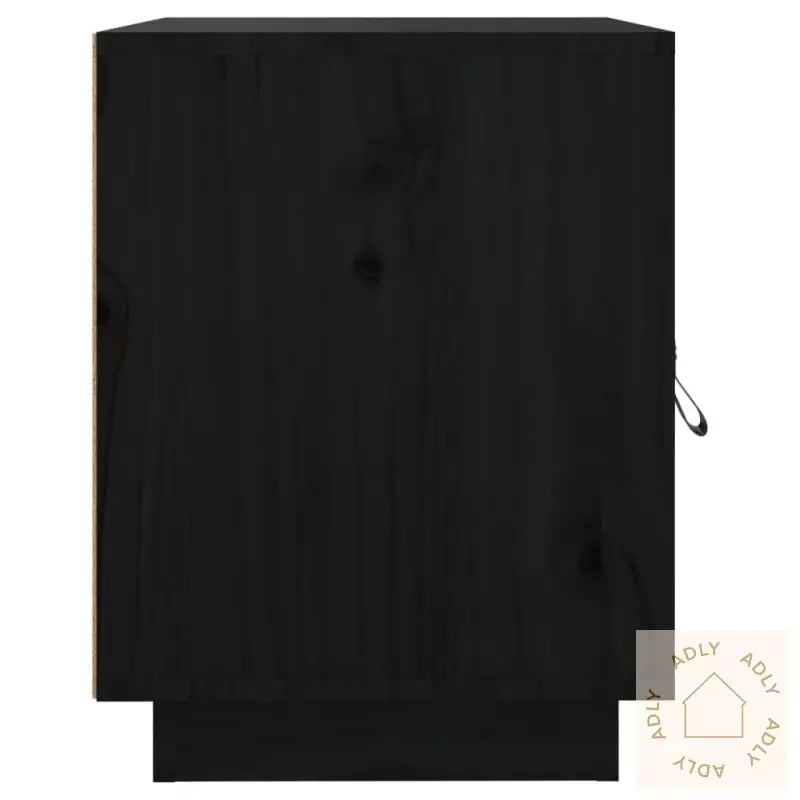 Nattbord 2 Stk Svart 40X34X45 Cm Heltre Furu