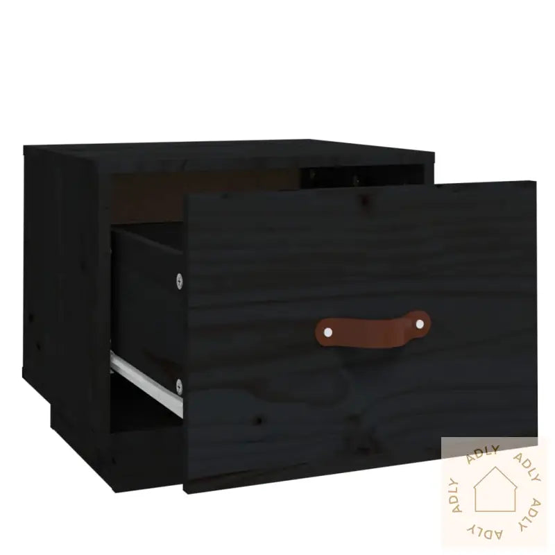 Nattbord 2 Stk Svart 40X34X35 Heltre Furu