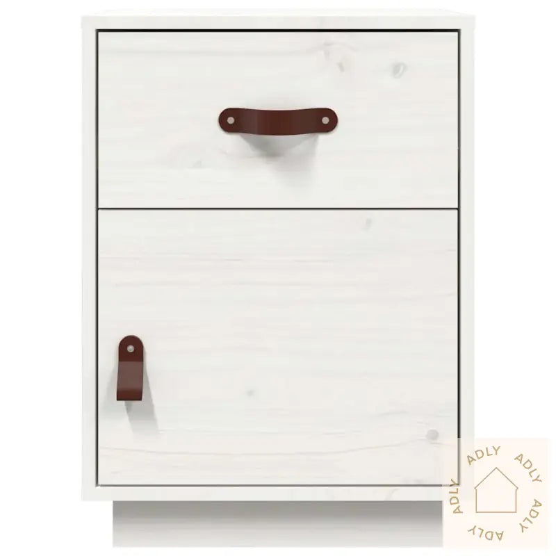 Nattbord Hvit 40X34X55 Cm Heltre Furu