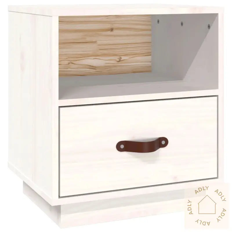 Nattbord Hvit 40X34X45 Cm Heltre Furu