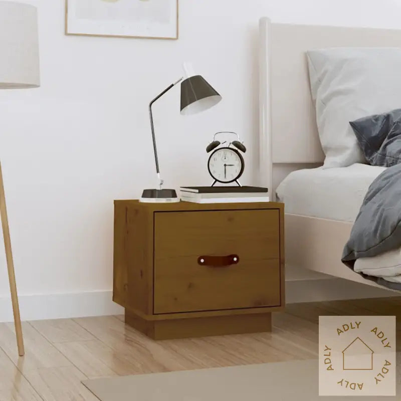 Nattbord Honningbrun 40X34X35 Cm Heltre Furu