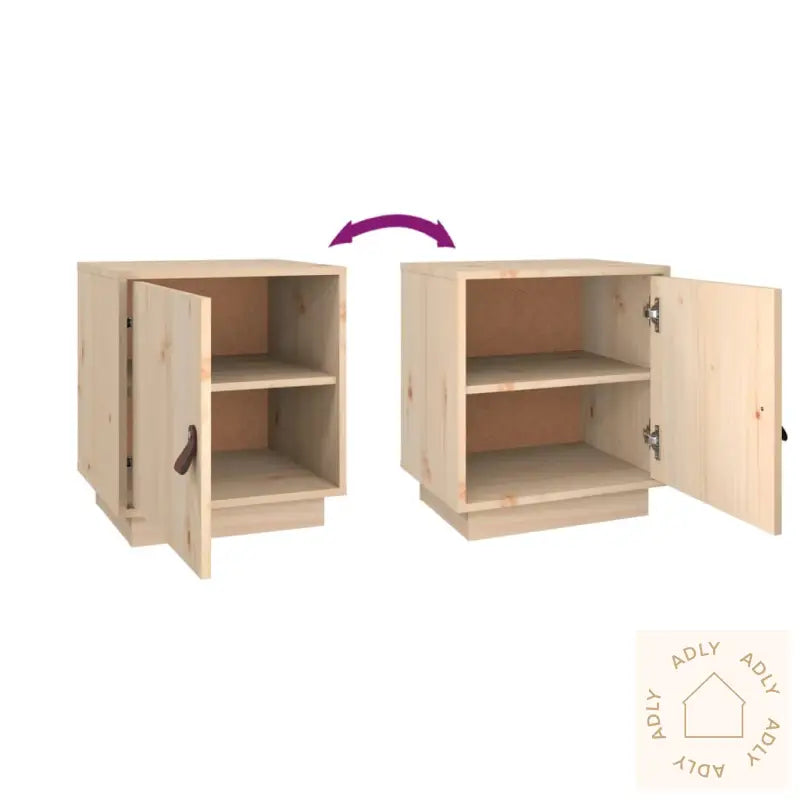 Nattbord 2 Stk 40X34X45 Cm Heltre Furu