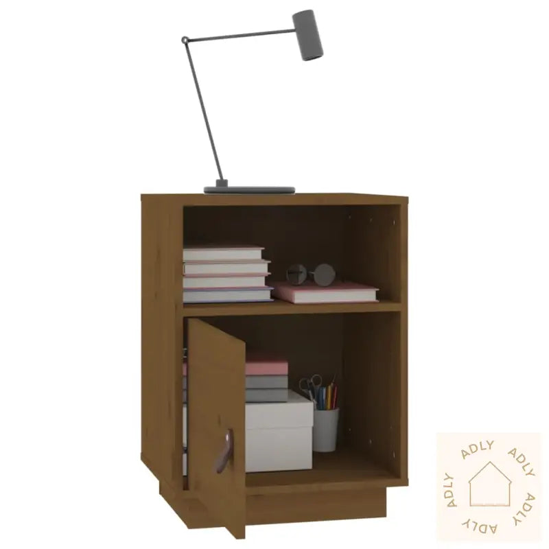 Nattbord Honningbrun 40X34X55 Cm Heltre Furu