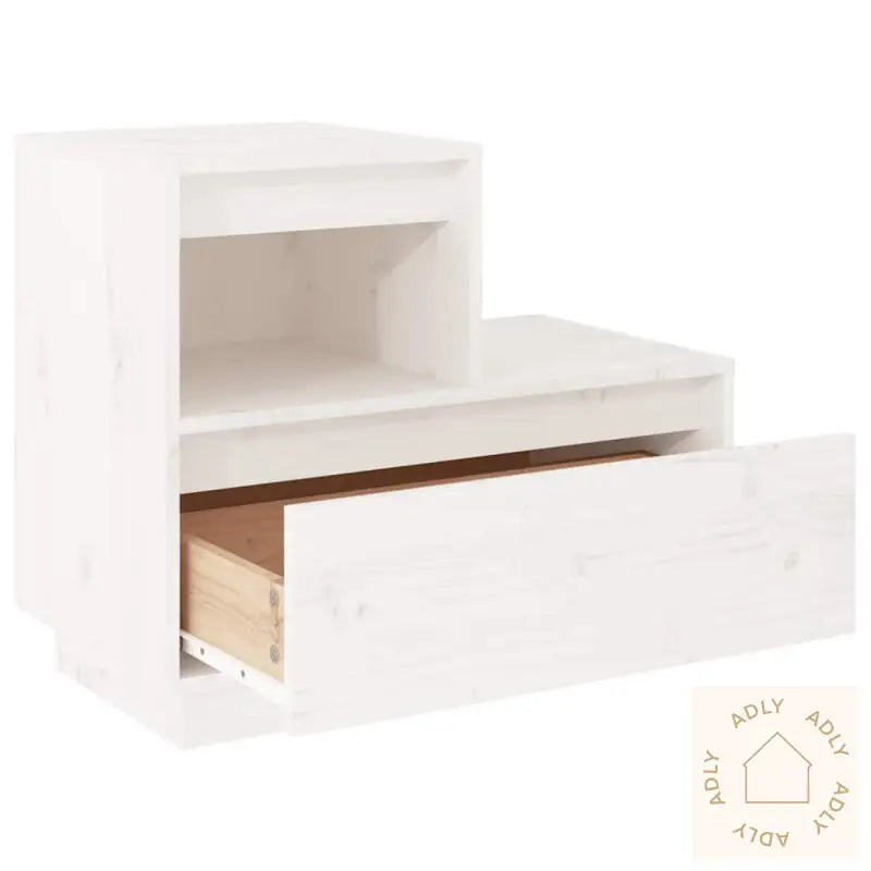 Nattbord 2 Stk Hvit 60X34X51 Cm Heltre Furu