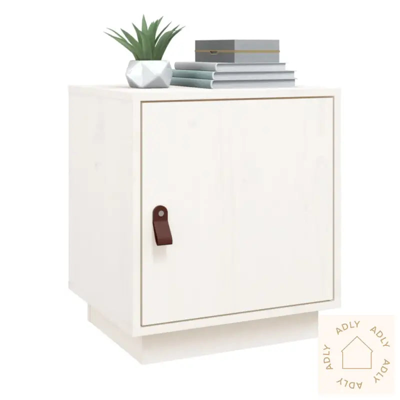 Nattbord 2 Stk Hvit 40X34X45 Cm Heltre Furu