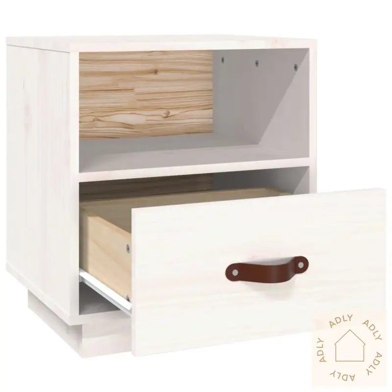 Nattbord Hvit 40X34X45 Cm Heltre Furu