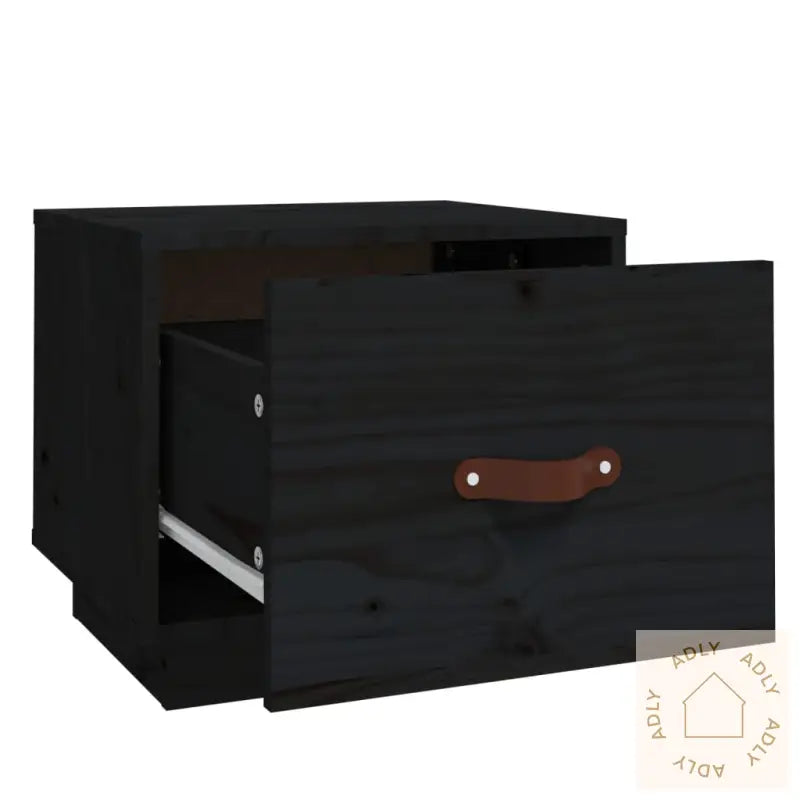 Nattbord Svart 40X34X35 Cm Heltre Furu