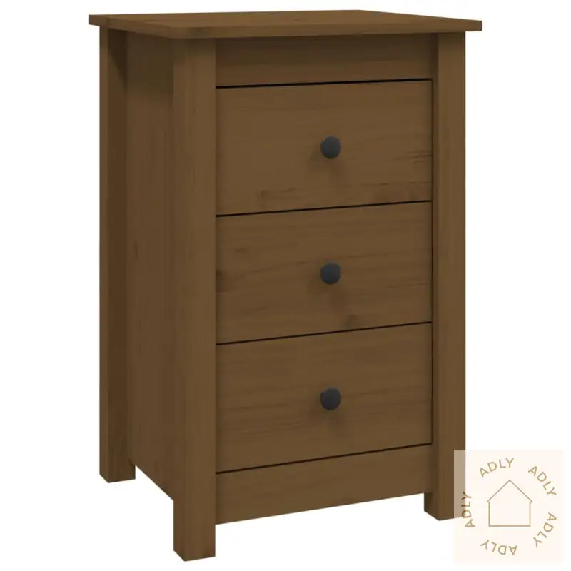 Nattbord 2 Stk Honningbrun 40X35X61 Cm Heltre Furu
