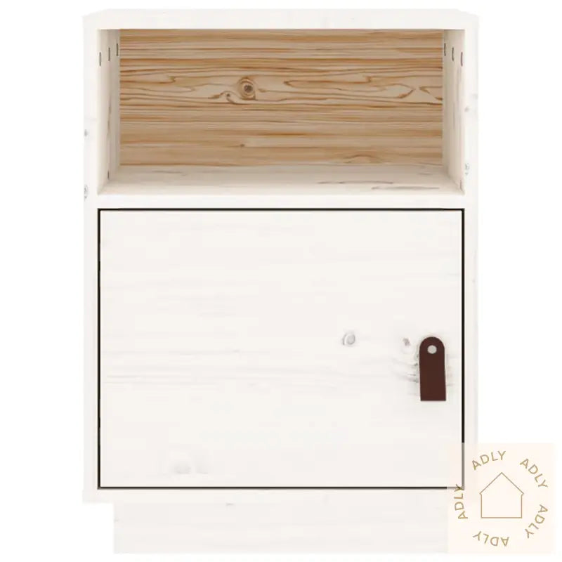 Nattbord 2 Stk Hvit 40X34X55 Cm Heltre Furu