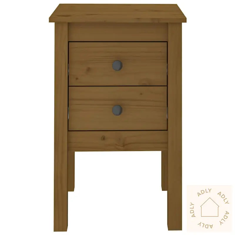 Nattbord 2 Stk Honningbrun 40X35X61 Cm Heltre Furu
