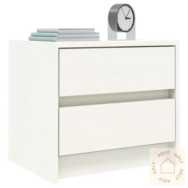 Nattbord 2 Stk Hvit 40X31X35,5 Cm Heltre Furu