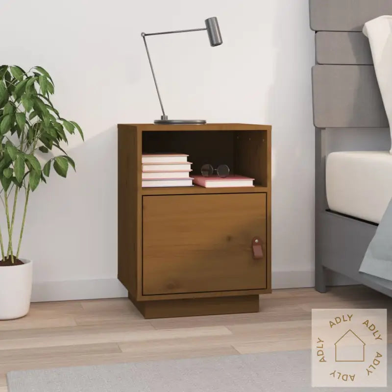 Nattbord Honningbrun 40X34X55 Cm Heltre Furu