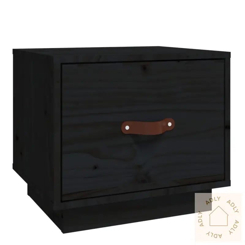 Nattbord Svart 40X34X35 Cm Heltre Furu