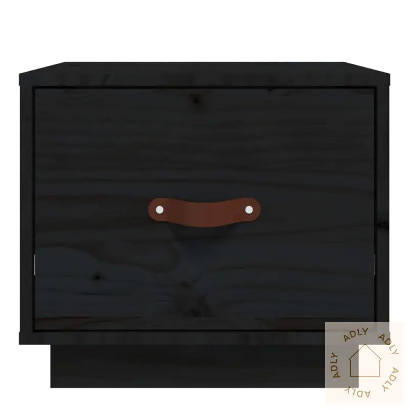 Nattbord Svart 40X34X35 Cm Heltre Furu