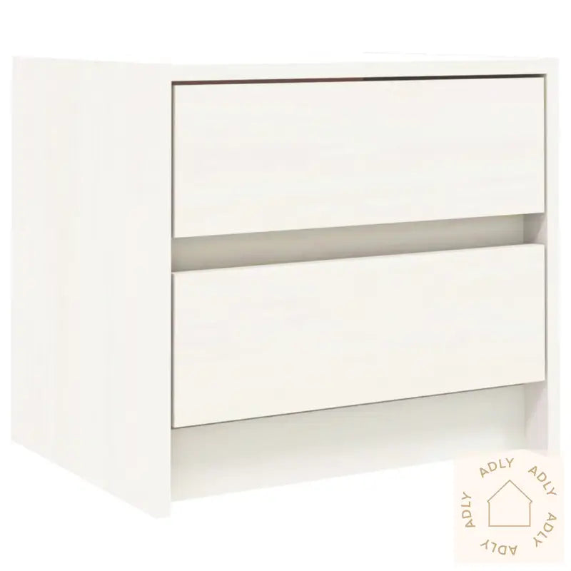 Nattbord 2 Stk Hvit 40X31X35,5 Cm Heltre Furu