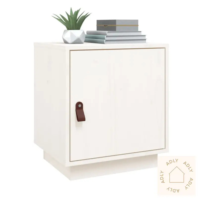 Nattbord Hvit 40X34X45 Cm Heltre Furu