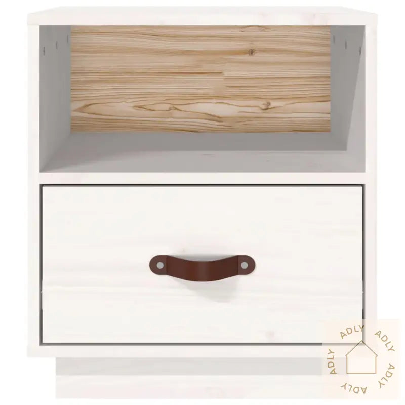 Nattbord 2 Stk Hvit 40X34X45 Cm Heltre Furu