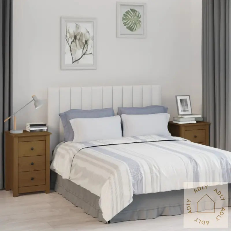 Nattbord 2 Stk Honningbrun 40X35X61 Cm Heltre Furu