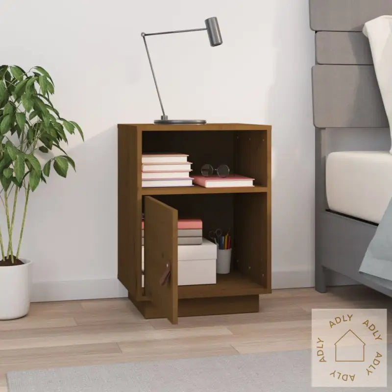 Nattbord Honningbrun 40X34X55 Cm Heltre Furu