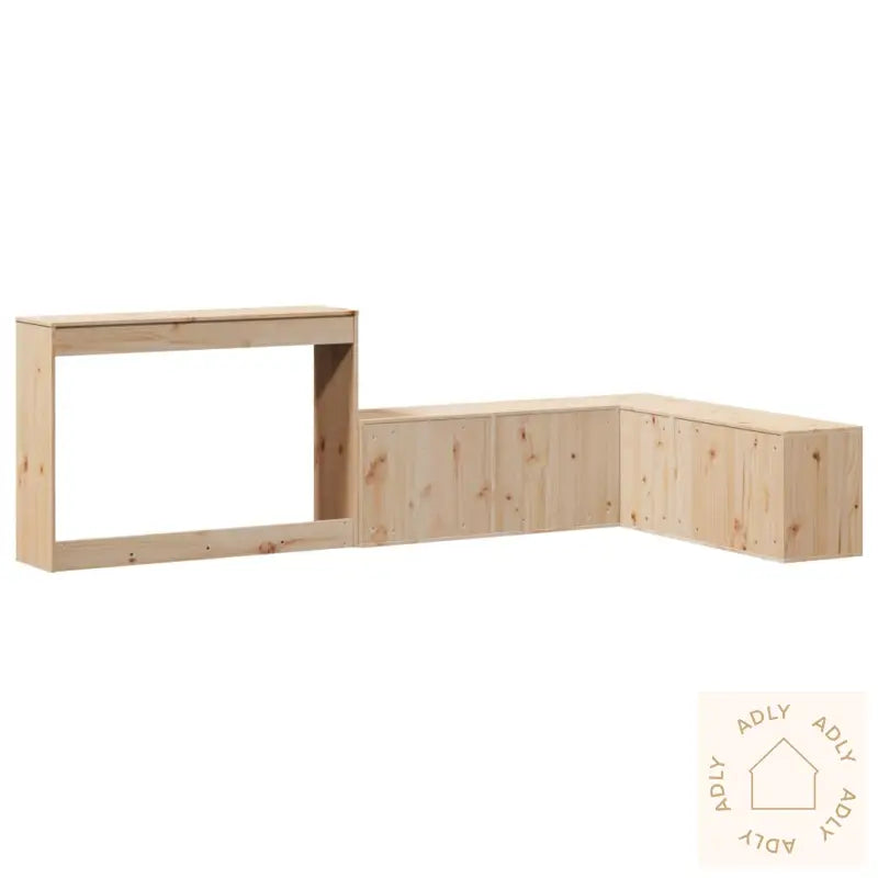 Nattbord Med Skrivebord 232X112X75 Cm Heltre Furu