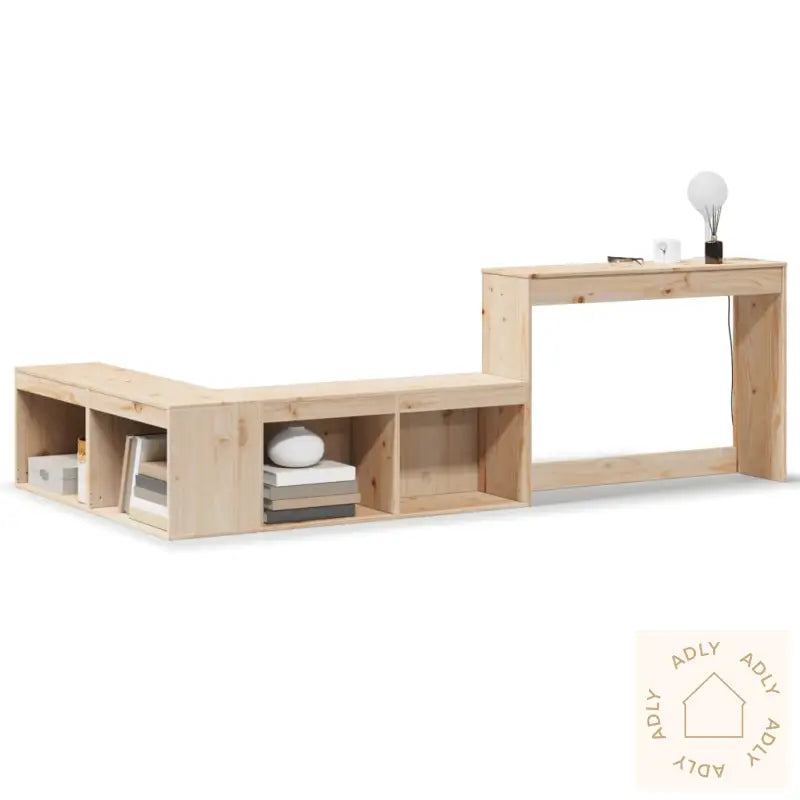 Nattbord Med Skrivebord 232X112X75 Cm Heltre Furu