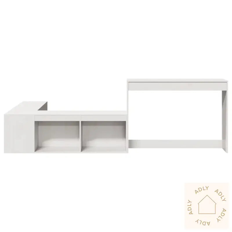 Nattbord Med Skrivebord Hvit 232X112X75 Cm Heltre Furu