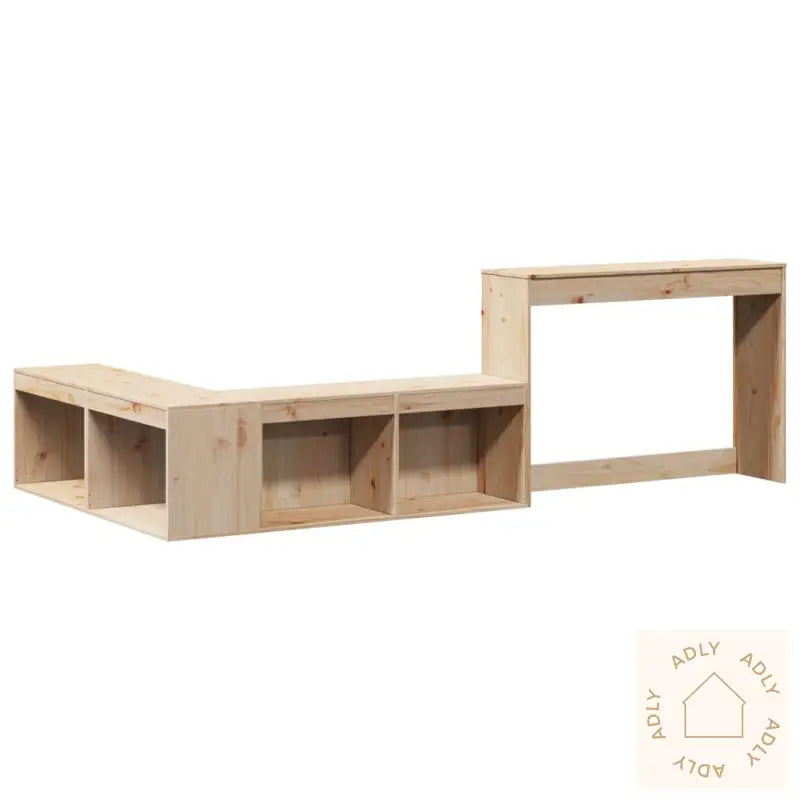 Nattbord Med Skrivebord 232X112X75 Cm Heltre Furu