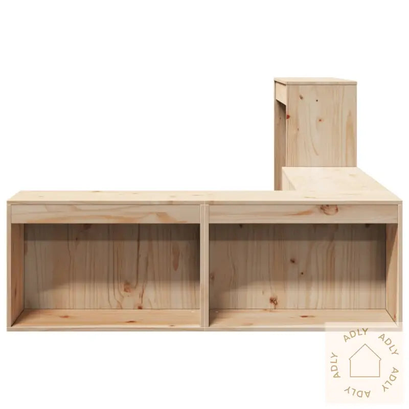 Nattbord Med Skrivebord 232X112X75 Cm Heltre Furu
