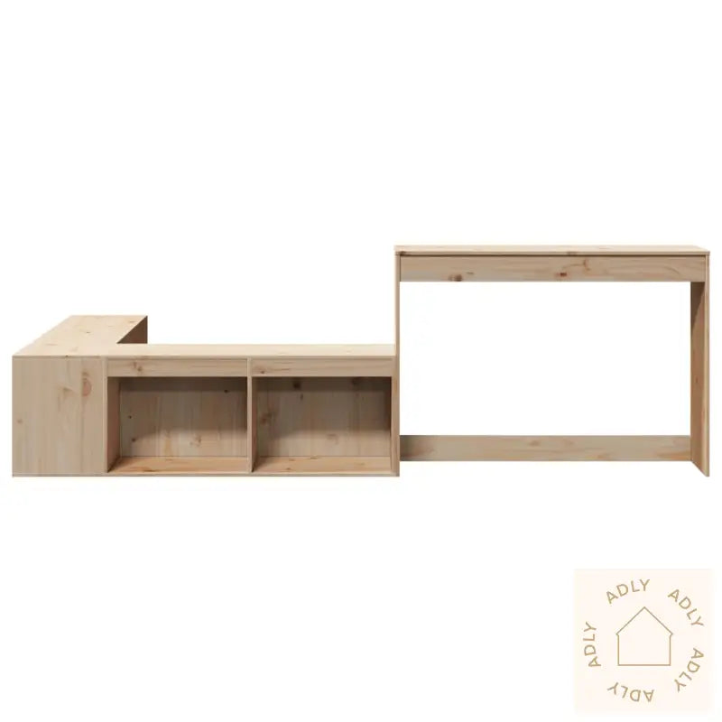 Nattbord Med Skrivebord 232X112X75 Cm Heltre Furu