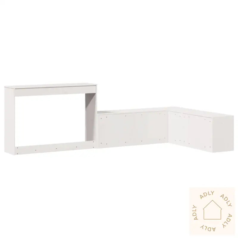 Nattbord Med Skrivebord Hvit 222X107X75 Cm Heltre Furu