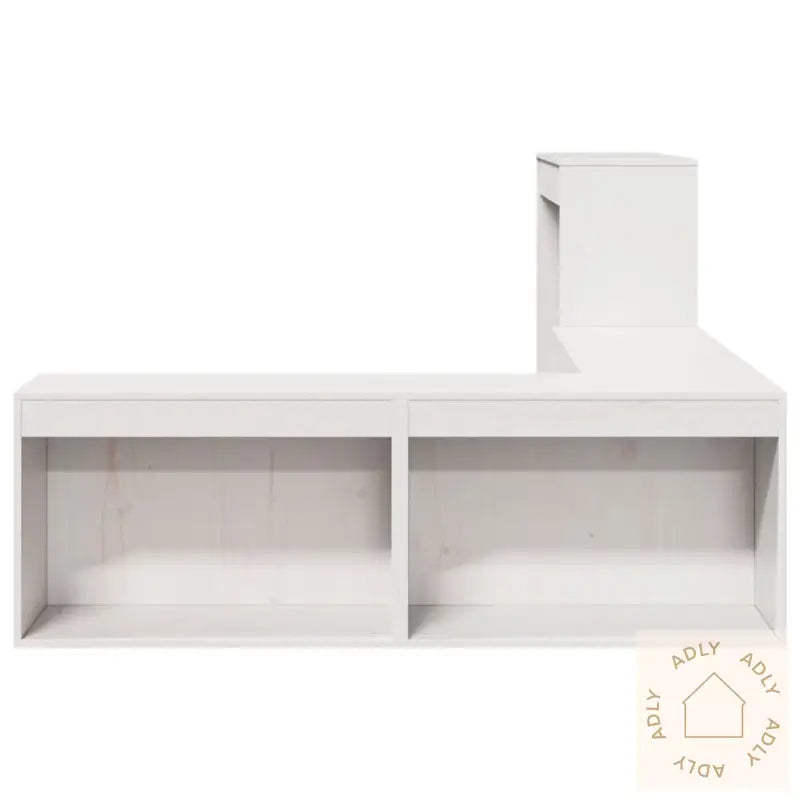 Nattbord Med Skrivebord Hvit 222X107X75 Cm Heltre Furu