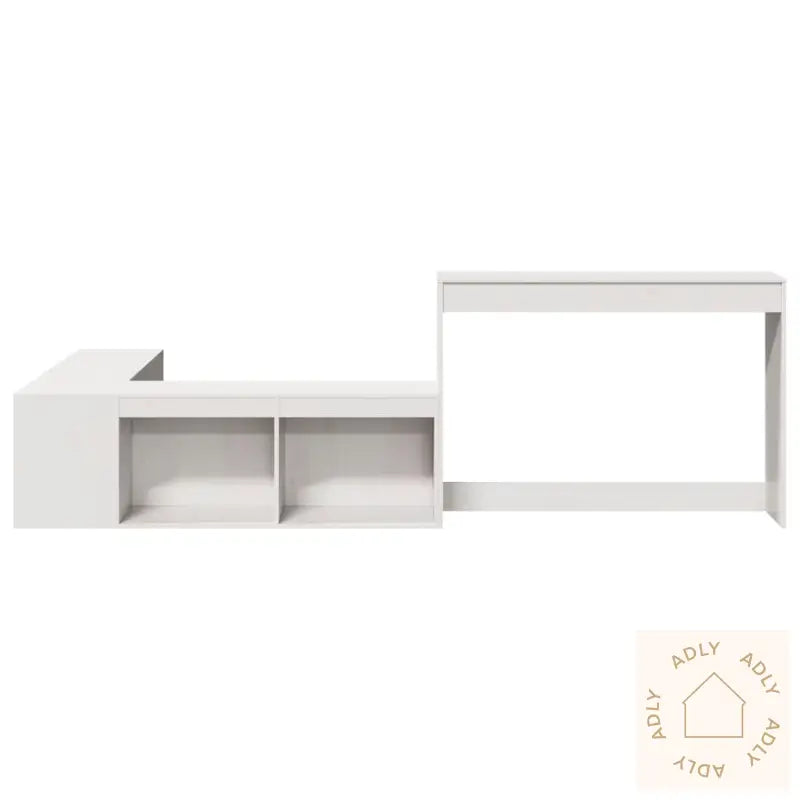 Nattbord Med Skrivebord Hvit 222X107X75 Cm Heltre Furu