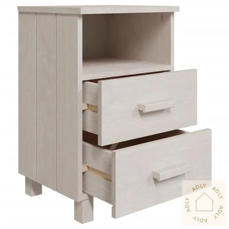 Nattbord Hamar 2 Stk Hvit 40X35X62 Cm Heltre