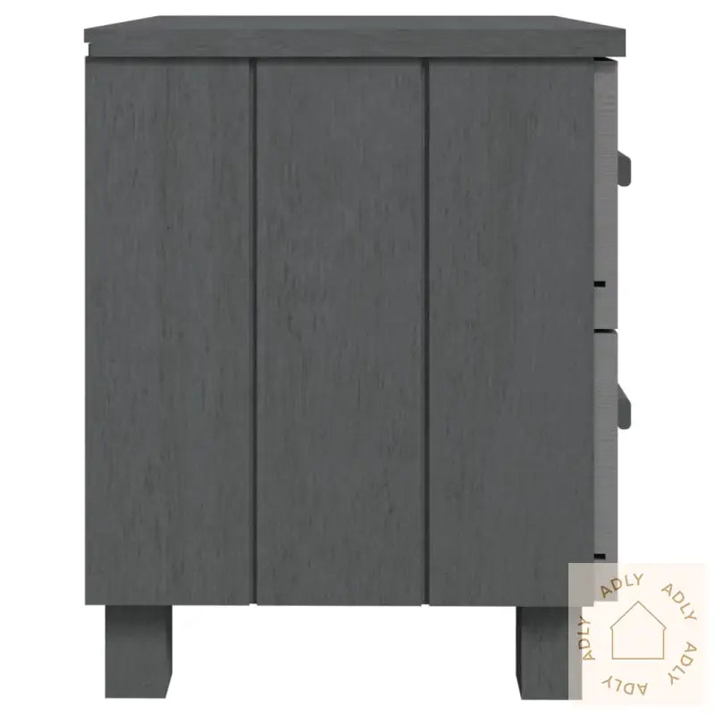 Nattbord Hamar 2 Stk Mørkegrå 40X35X44,5 Cm Heltre