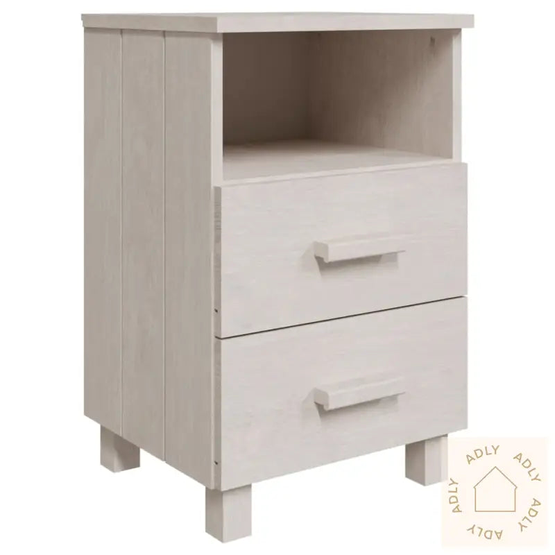 Nattbord Hamar 2 Stk Hvit 40X35X62 Cm Heltre