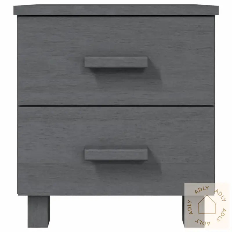 Nattbord Hamar 2 Stk Mørkegrå 40X35X44,5 Cm Heltre