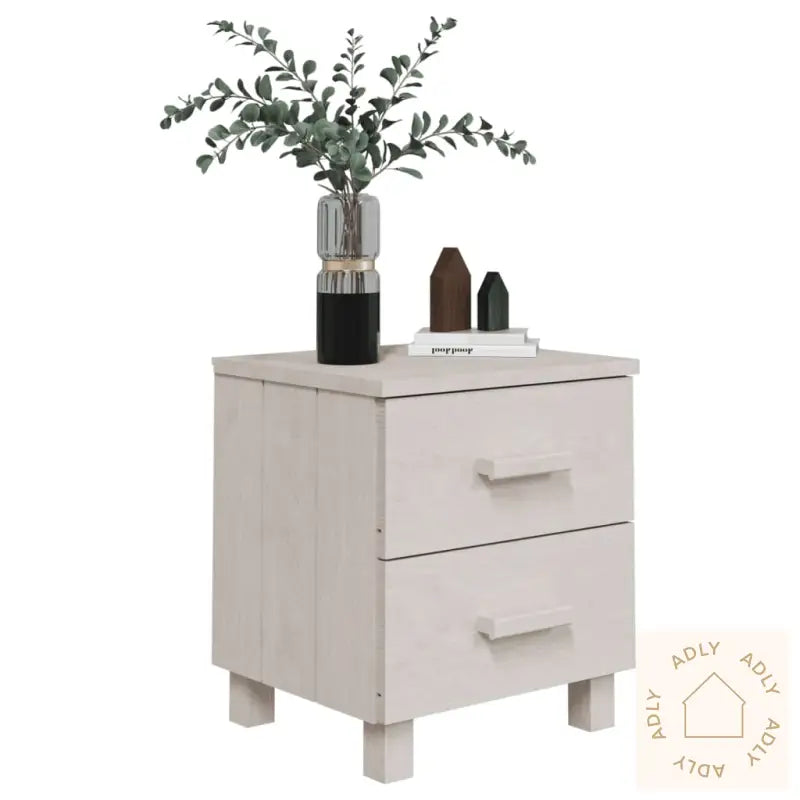 Nattbord Hamar 2 Stk Hvit 40X35X44,5 Cm Heltre