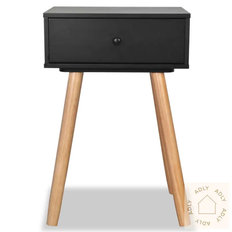 Nattbord 2 Stk Heltre Furu 40X30X61 Cm Svart