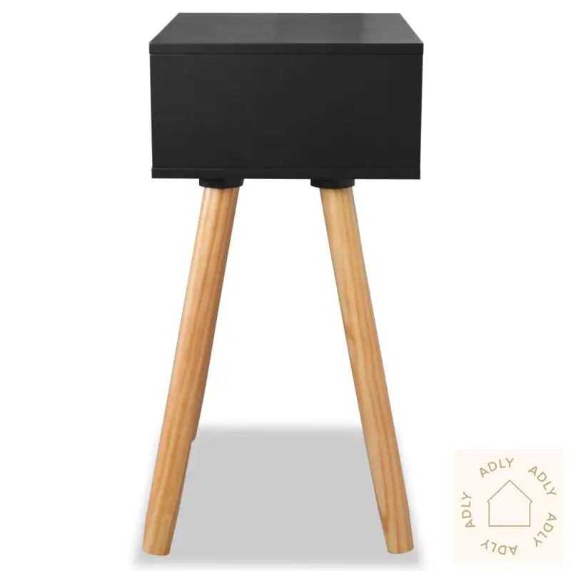 Nattbord 2 Stk Heltre Furu 40X30X61 Cm Svart
