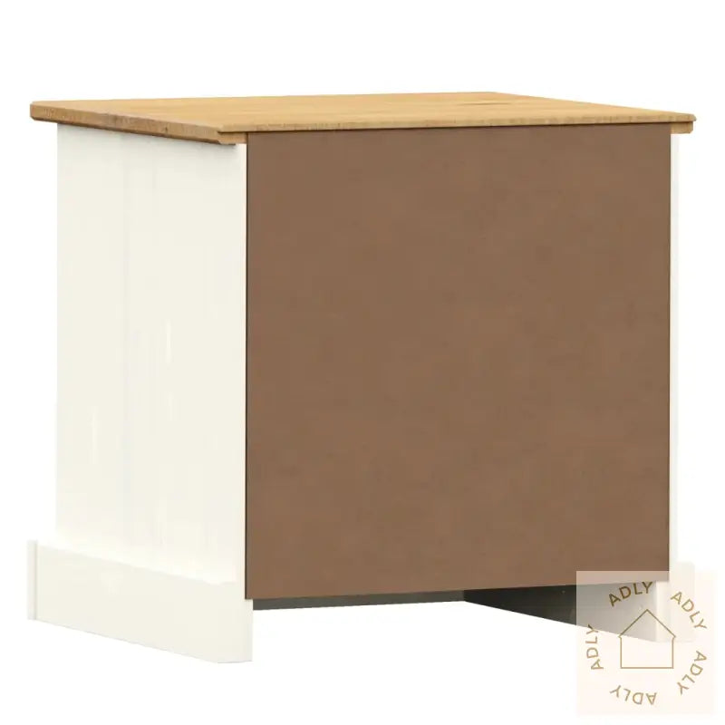 Nattbord Vigo Hvit 42X35X42 Cm Heltre Furu